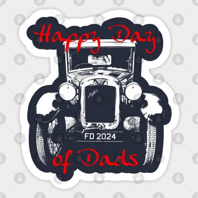 Father's Day 1930s classic car Austin Seven Day of Dads Sticker by soitwouldseem